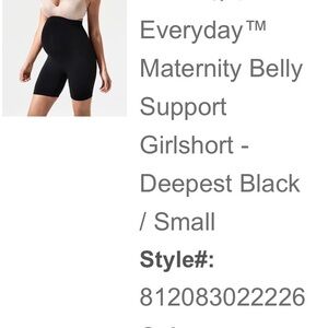 Blanqi Maternity Belly Support Shorts Black Small
